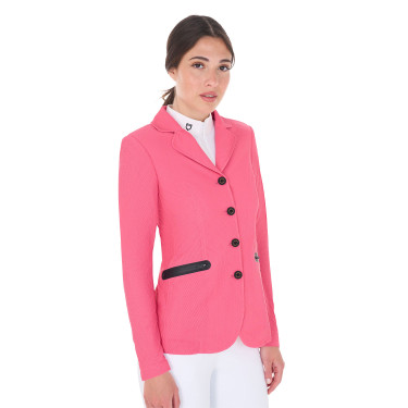Veste de concours perforée femme 4 boutons Equestro Veste de concours perforée femme 4 boutons Equestro