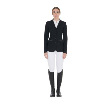 Veste de concours perforée femme 4 boutons Equestro Veste de concours perforée femme 4 boutons Equestro