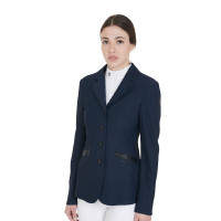 Veste de concours perforée femme 4 boutons Equestro Marine Bleu marine Veste de concours perforée femme 4 boutons Equestro Marine Bleu marine