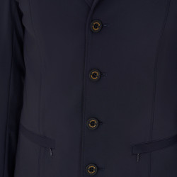 Veste de concours homme avec logo brodé contrasté Equestro Marine blazer Bleu marine