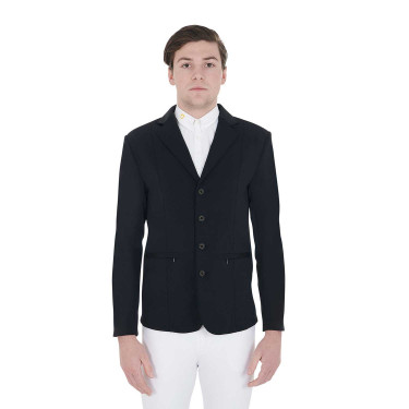 Veste de concours homme avec logo brodé contrasté Equestro Veste de concours homme avec logo brodé contrasté Equestro