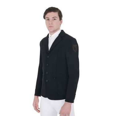Veste de concours homme avec logo brodé contrasté Equestro Veste de concours homme avec logo brodé contrasté Equestro