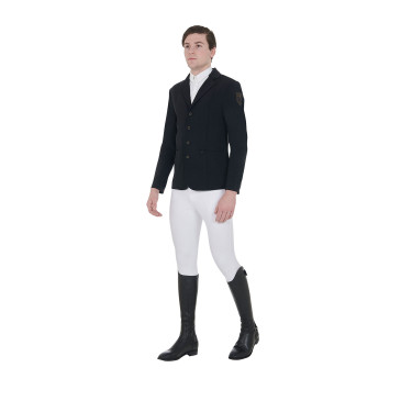 Veste de concours homme avec logo brodé contrasté Equestro Veste de concours homme avec logo brodé contrasté Equestro