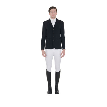Veste de concours homme avec logo brodé contrasté Equestro Veste de concours homme avec logo brodé contrasté Equestro