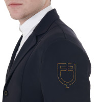 Veste de concours homme avec logo brodé contrasté Equestro Marine Bleu marine Veste de concours homme avec logo brodé contrasté Equestro Marine Bleu marine