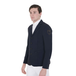 Veste de concours homme avec logo brodé contrasté Equestro Marine Bleu marine Veste de concours homme avec logo brodé contrasté Equestro Marine Bleu marine