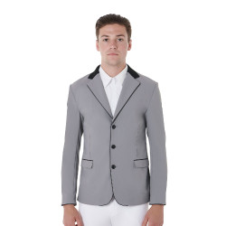 Veste de concours homme 3 boutons Elegance Equestro Gris givre