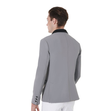 Veste de concours homme 3 boutons Elegance Equestro Gris givre