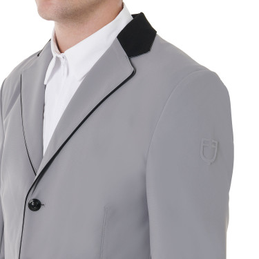 Veste de concours homme 3 boutons Elegance Equestro Gris givre