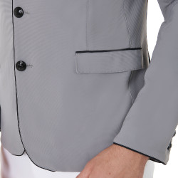 Veste de concours homme 3 boutons Elegance Equestro Gris givre