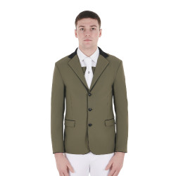 Veste de concours homme 3 boutons Elegance Equestro Vert lierre
