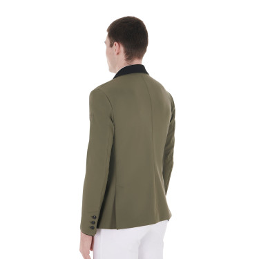 Veste de concours homme 3 boutons Elegance Equestro Vert lierre