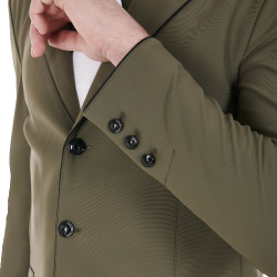 Veste de concours homme 3 boutons Elegance Equestro Vert lierre