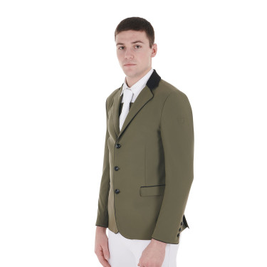 Veste de concours homme 3 boutons Elegance Equestro Vert lierre