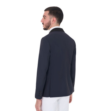 Veste de concours homme 3 boutons Elegance Equestro Marine blazer Bleu marine