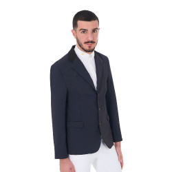 Veste de concours homme 3 boutons Elegance Equestro Marine blazer Bleu marine