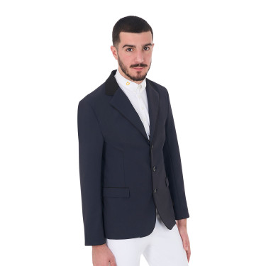 Veste de concours homme 3 boutons Elegance Equestro Marine blazer Bleu marine