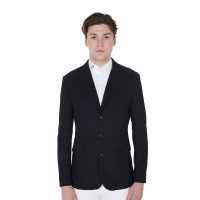 Veste de concours homme 3 boutons Elegance Equestro Noir Veste de concours homme 3 boutons Elegance Equestro Noir