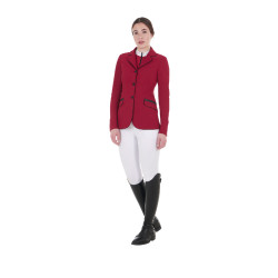 Veste de concours femme en tissu technique stretch Equestro Scooter Beige Veste de concours femme en tissu technique stretch Equestro Scooter Beige