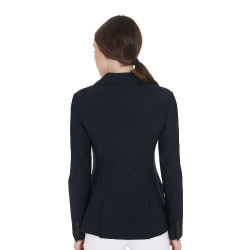 Veste de concours femme en tissu technique stretch Equestro Noir Veste de concours femme en tissu technique stretch Equestro Noir