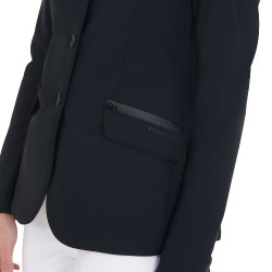 Veste de concours femme en tissu technique stretch Equestro Noir Veste de concours femme en tissu technique stretch Equestro Noir