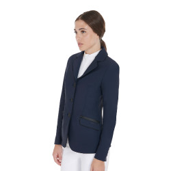 Veste de concours femme en tissu technique stretch Equestro Marine Bleu marine Veste de concours femme en tissu technique stretch Equestro Marine Bleu marine