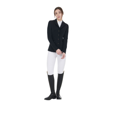 Veste de concours femme avec logo brodé contrasté Equestro Veste de concours femme avec logo brodé contrasté Equestro