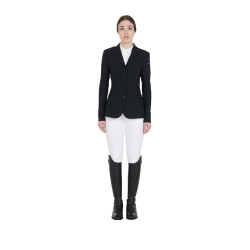 Veste de concours femme avec coupe anatomique 4 boutons Active Equestro Noir Veste de concours femme avec coupe anatomique 4 boutons Active Equestro Noir