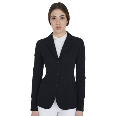 Veste de concours à 3 boutons femme Elegance Equestro Noir