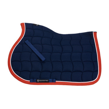 Tapis de selle poney White Trim Equestro Marine / rouge Bleu