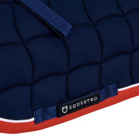 Tapis de selle poney White Trim Equestro Marine / rouge Bleu