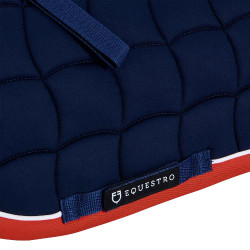 Tapis de selle poney White Trim Equestro Marine / rouge Bleu