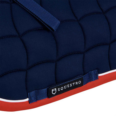 Tapis de selle poney White Trim Equestro Marine / rouge Bleu