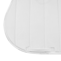 Tapis de selle obstacle en velours et tissu technique Equestro Blanc / blanc