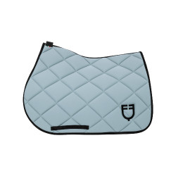 Tapis de selle obstacle en tissu technique respirant édition limitée GP Equestro Bleu ciel / noir