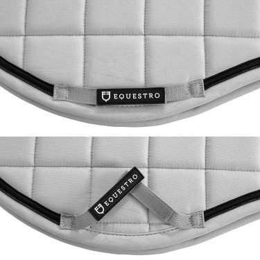 Tapis de selle obstacle en tissu technique respirant collection Elegance Equestro Blanc Tapis de selle obstacle en tissu technique respirant collection Elegance Equestro Blanc