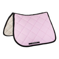 Tapis de selle obstacle en tissu technique Black Line Edition Equestro Bouquet orchidée Rose