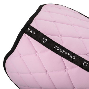 Tapis de selle obstacle en tissu technique Black Line Edition Equestro Bouquet orchidée Rose