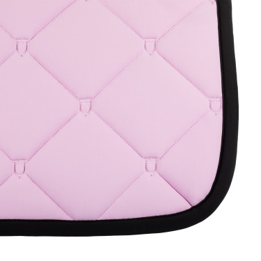 Tapis de selle obstacle en tissu technique Black Line Edition Equestro Bouquet orchidée Rose