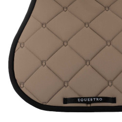 Tapis de selle obstacle en tissu technique Black Line Edition Equestro Walnut Marron
