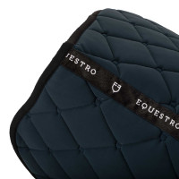 Tapis de selle obstacle en tissu technique Black Line Edition Equestro Marine Bleu marine