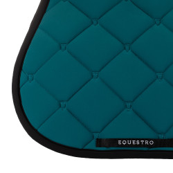 Tapis de selle obstacle en tissu technique Black Line Edition Equestro Pétrol Bleu