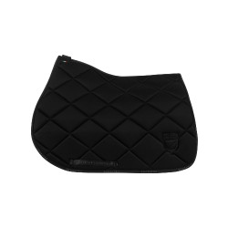 Tapis de selle obstacle en tissu technique avec logo GP Equestro Noir / noir
