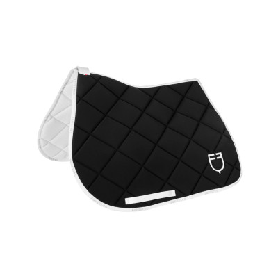 Tapis de selle obstacle en tissu technique avec logo GP Equestro Noir / blanc