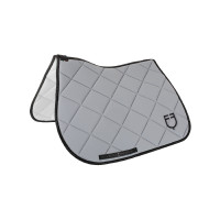 Tapis de selle obstacle en tissu technique avec logo GP Equestro Gris / noir