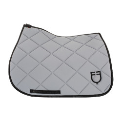 Tapis de selle obstacle en tissu technique avec logo GP Equestro Gris / noir