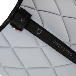 Tapis de selle obstacle en tissu technique avec logo GP Equestro Gris / noir