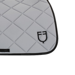 Tapis de selle obstacle en tissu technique avec logo GP Equestro Gris / noir