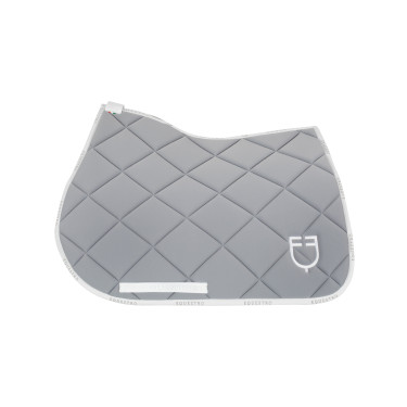 Tapis de selle obstacle en tissu technique avec logo GP Equestro Gris / blanc Tapis de selle obstacle en tissu technique avec logo GP Equestro Gris / blanc