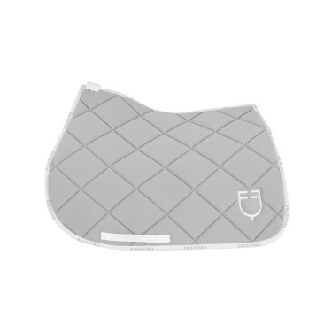 Tapis de selle obstacle en tissu technique avec logo GP Equestro Gris clair / blanc Tapis de selle obstacle en tissu technique avec logo GP Equestro Gris clair / blanc